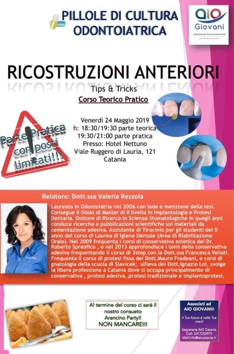 AIO GIOVANI RICOSTRUZIONI ANTERIORI DOTT.SSA VALERIA REZZOLA